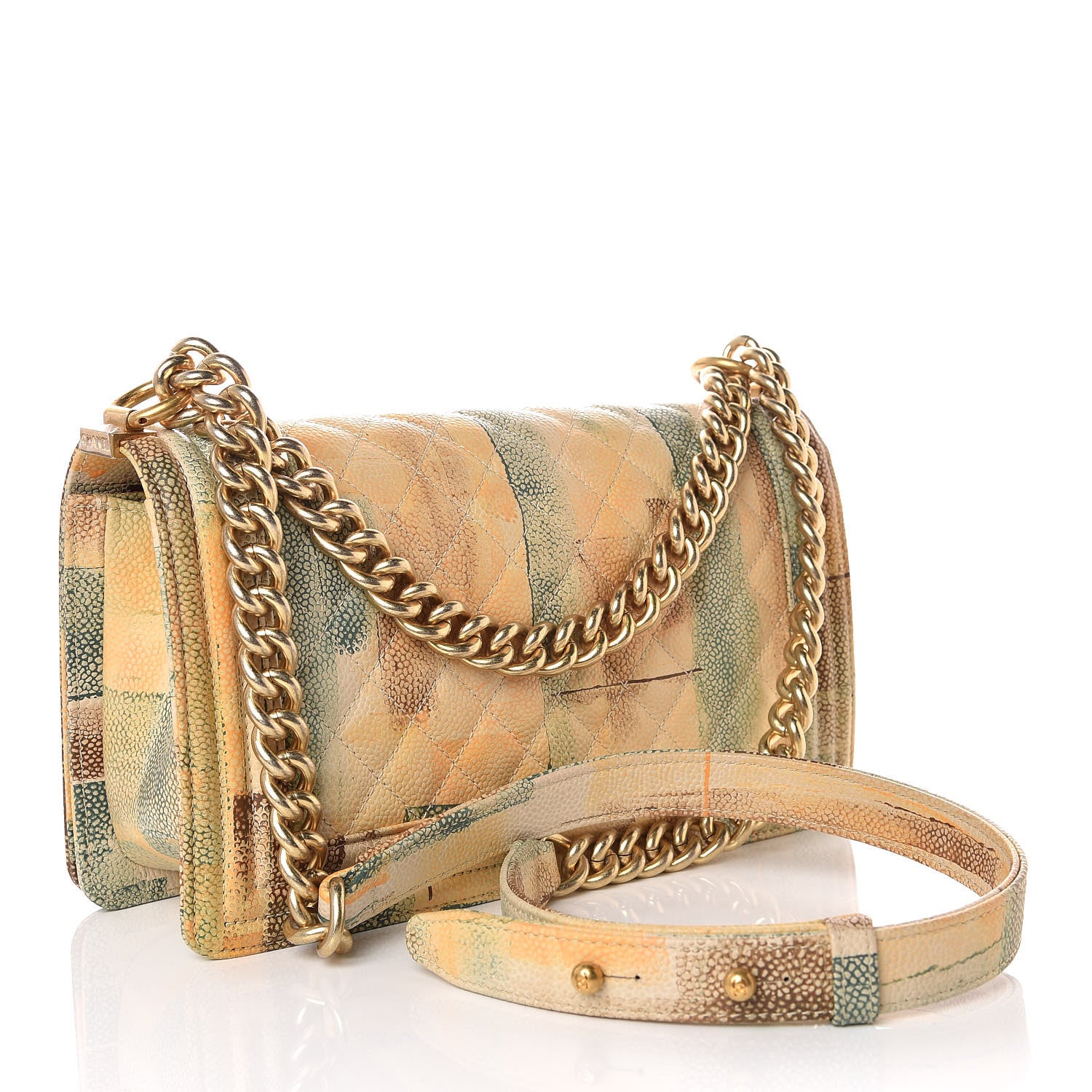 Chanel Painted Caviar Medium Boy In Cuba Flap Multicolor 3 of 10