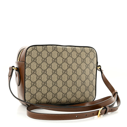 Gucci GG Supreme Monogram Small Horsebit 1955 Shoulder Bag Beige Brown Sugar 3 of 12