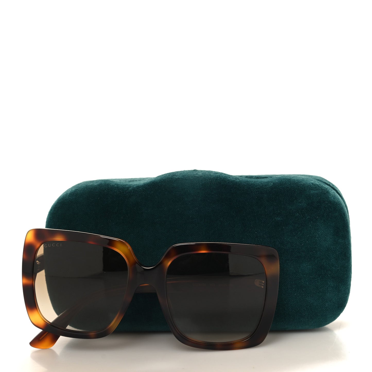 Acetate Square Frame Crystal Sunglasses GG 0418S Tortoiseshell