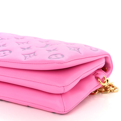 Louis Vuitton Lambskin Embossed Monogram Vuittamins Pochette Coussin Rose Violet 9 of 10
