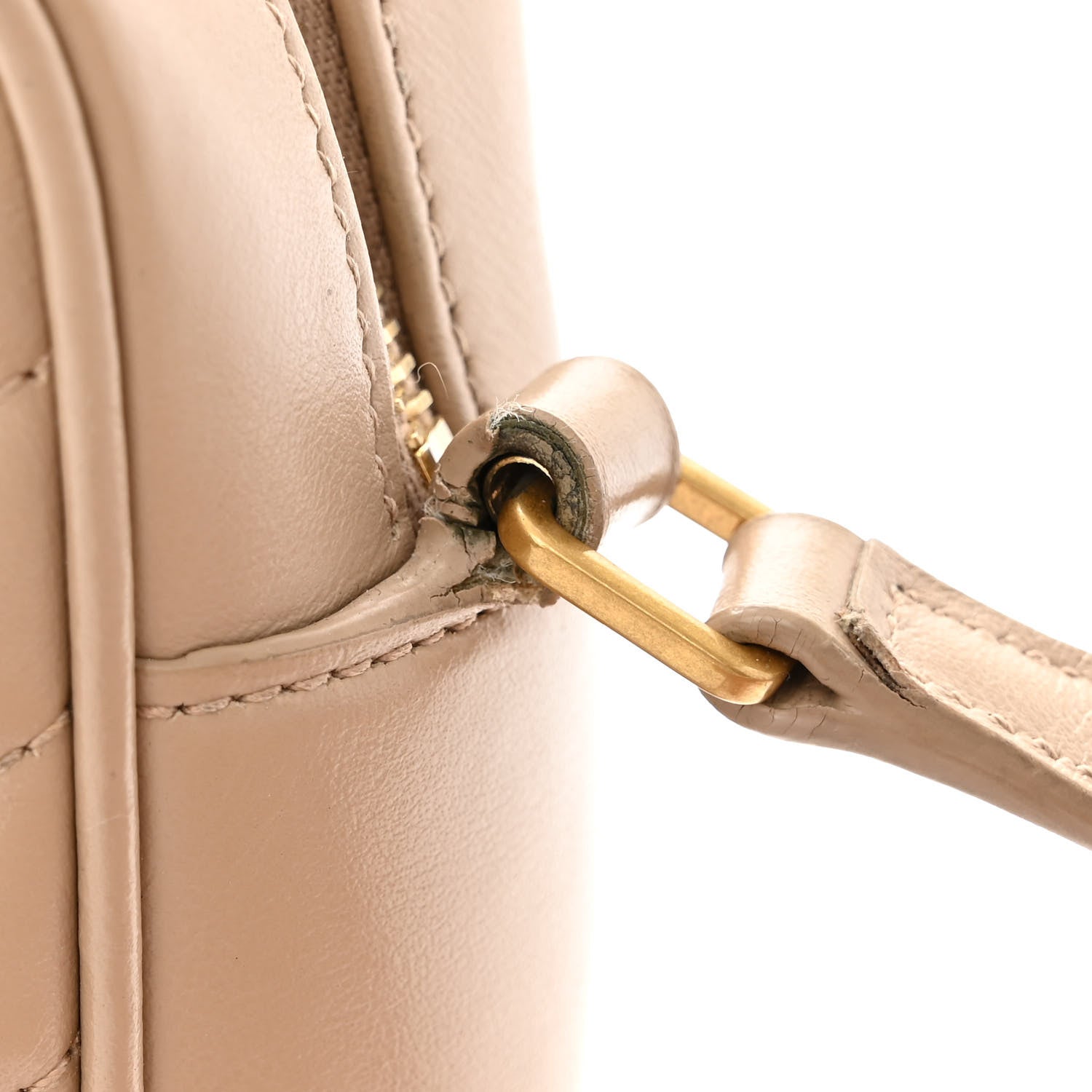 Saint Laurent Calfskin Matelasse Monogram Lou Camera Bag Dark Latte 13 of 16