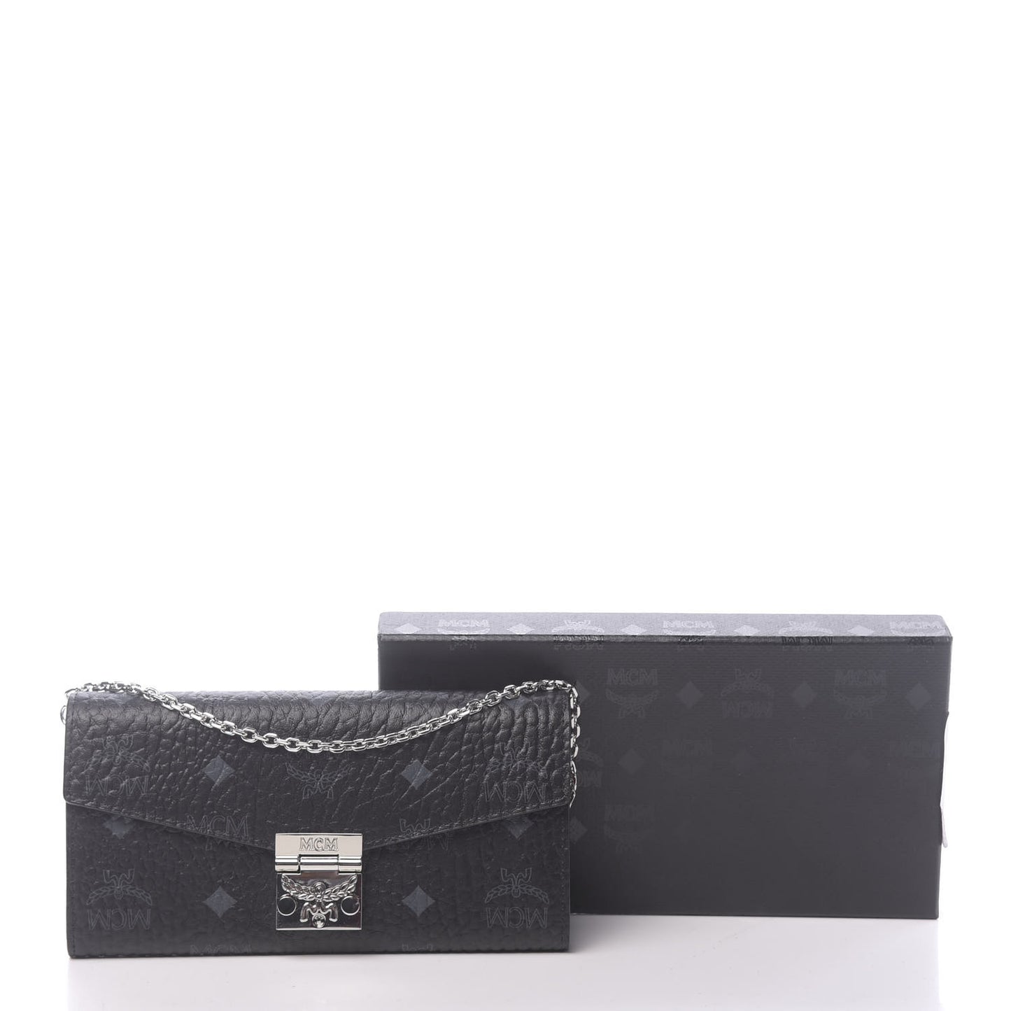 Visetos Large Patricia Wallet On Chain Black Red