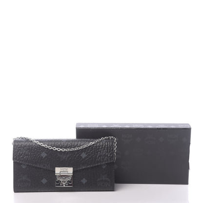 MCM Visetos Large Patricia Wallet On Chain Black Red 9 of 9