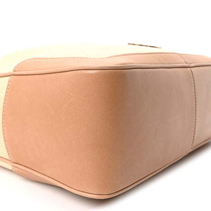Saint Laurent Canvas Calfskin Camera Supple Bag Avorio Vintage Brown 8 of 9