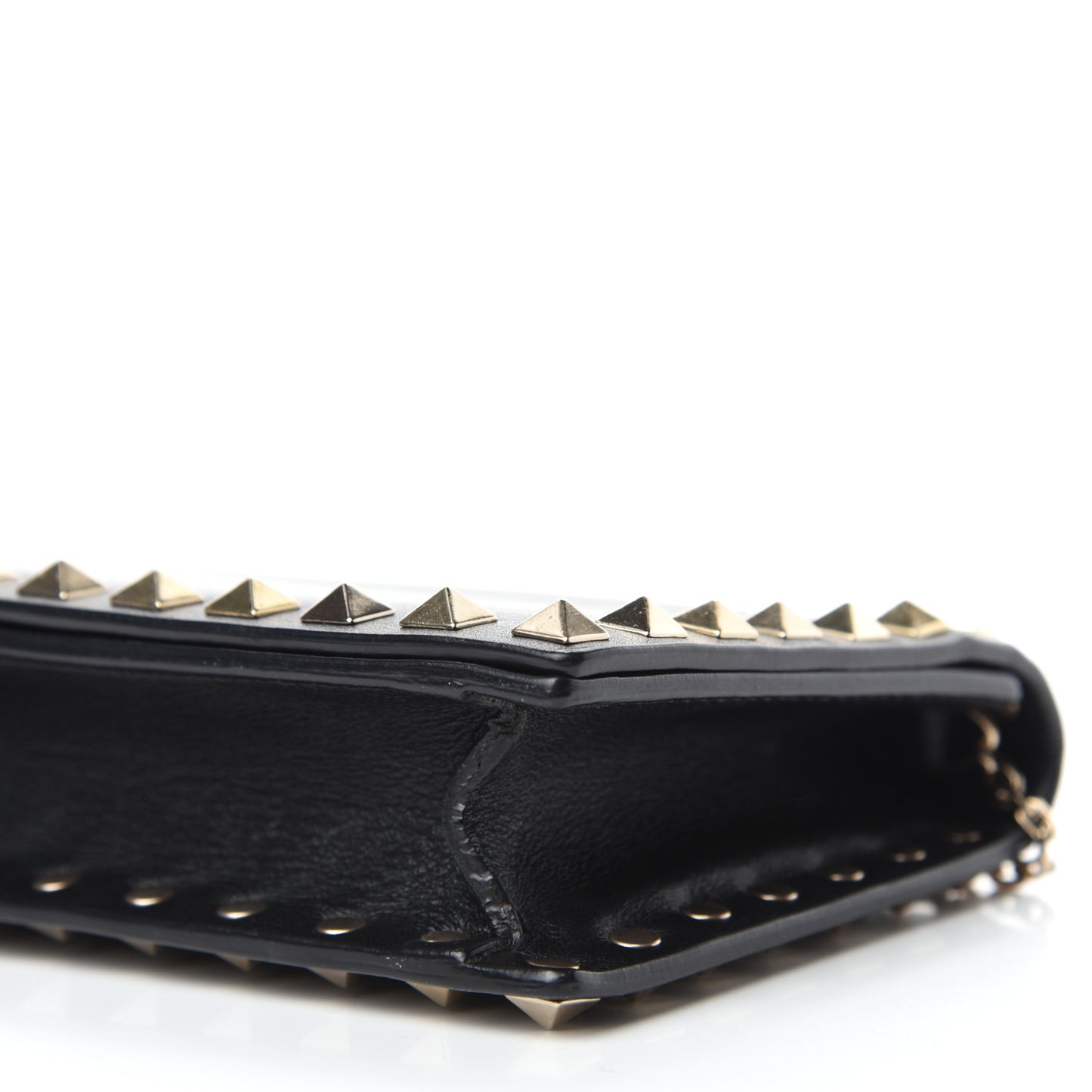 Vitello Chain Crossbody Bag Black