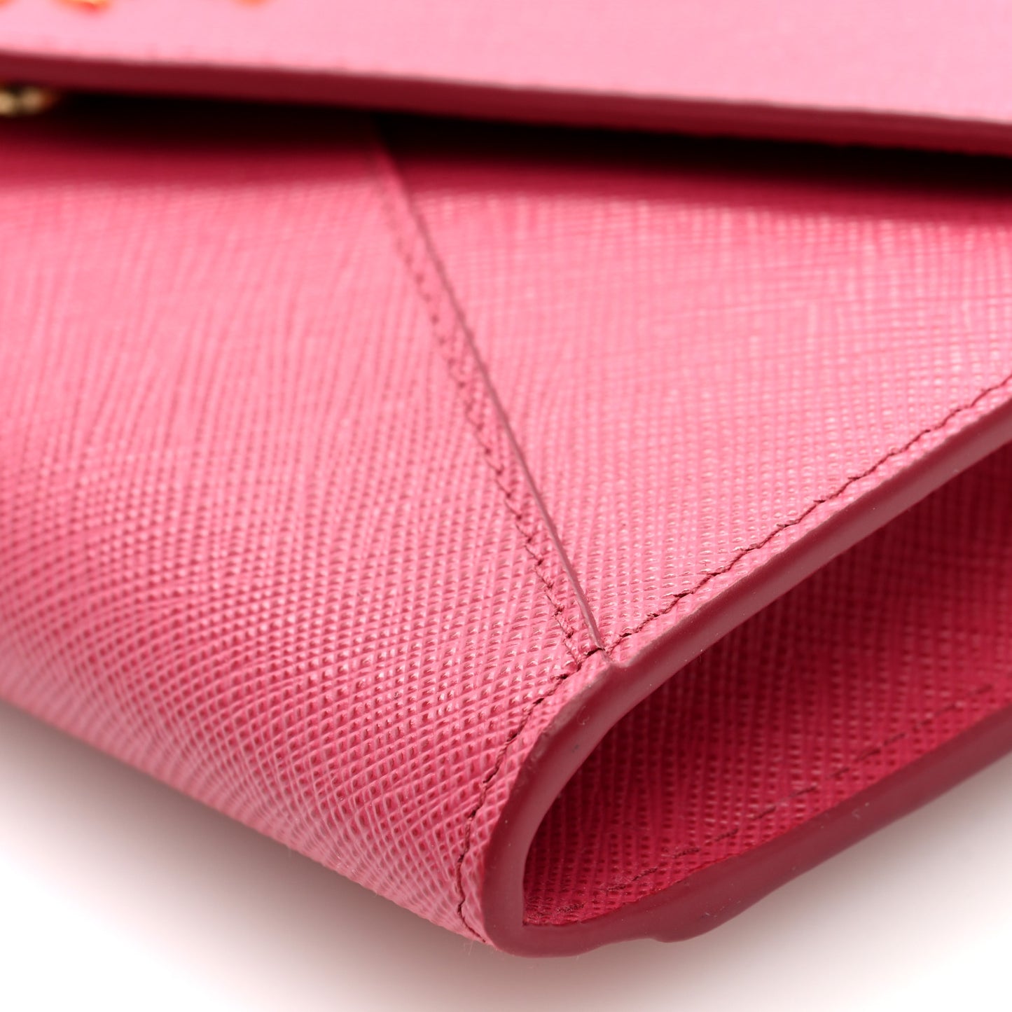 Saffiano Triangle Mini Crossbody Bag Peonia