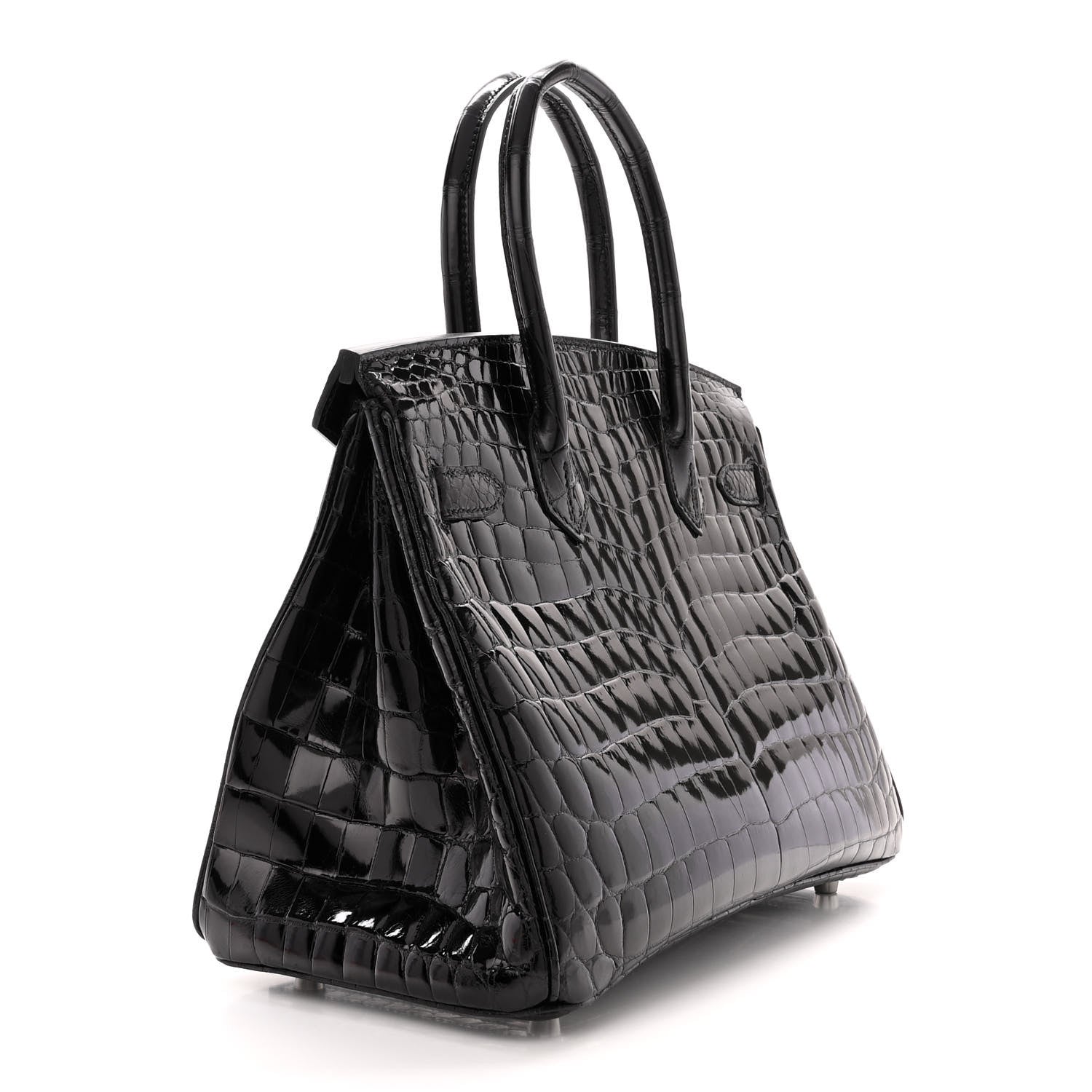 Hermes Shiny Niloticus Crocodile Birkin 30 Black 3 of 13