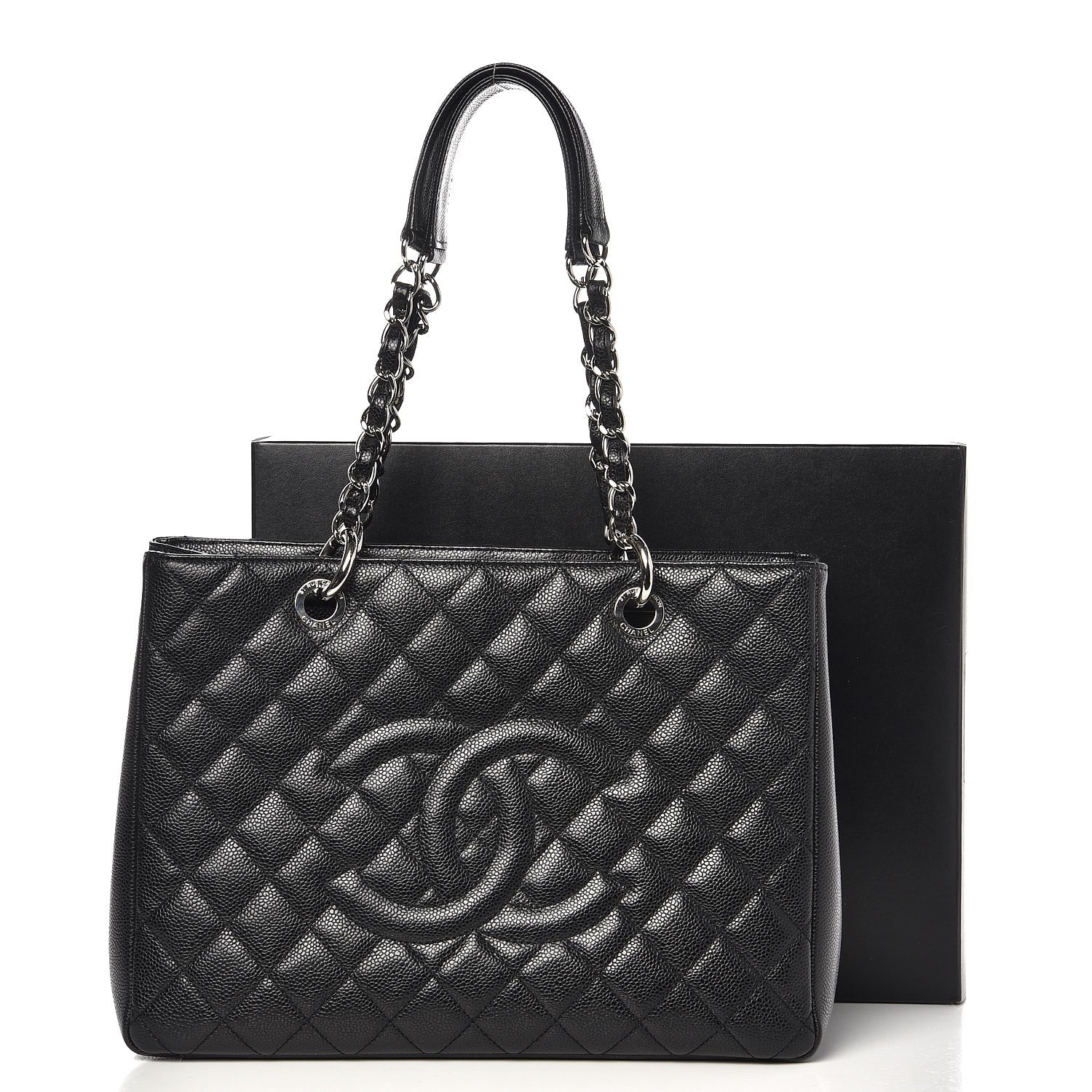 Chanel Caviar Quilted Grand Shopping Tote GST Black 9 of 9