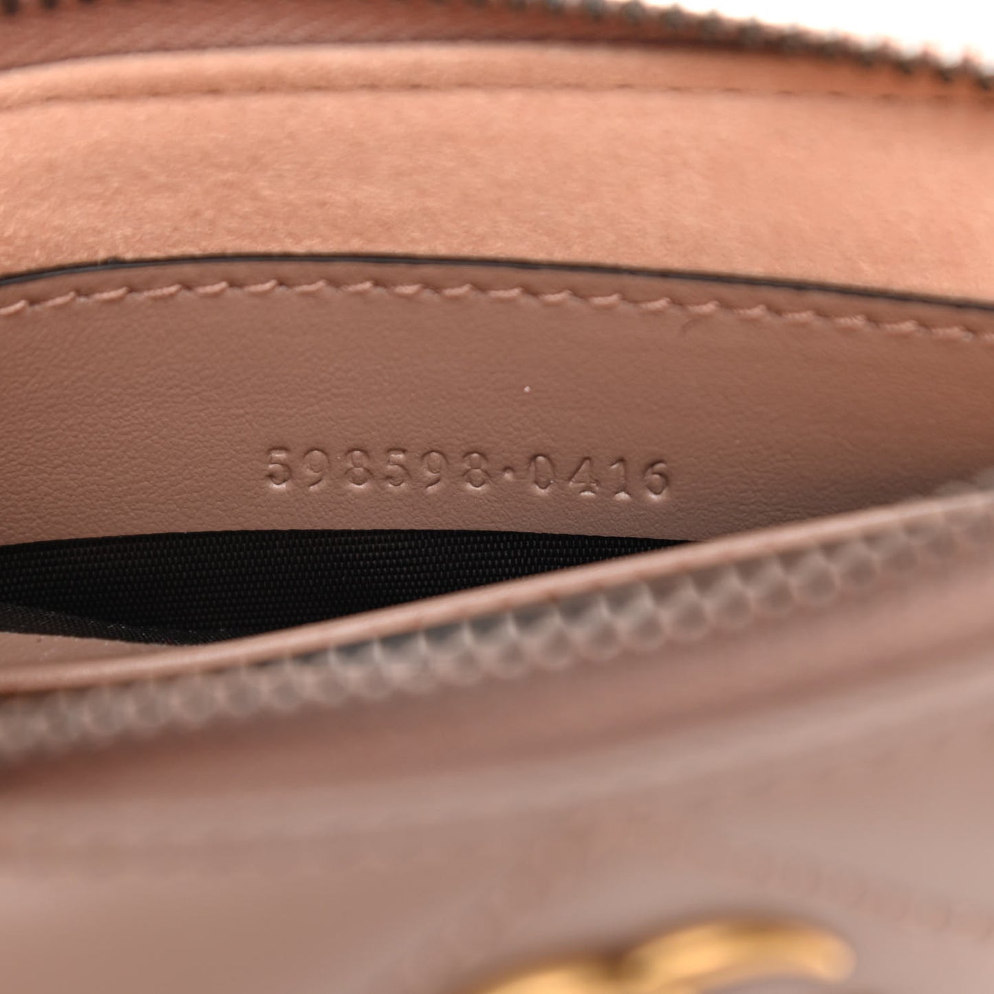 Calfskin Matelasse GG Marmont Wrist Wallet Porcelain Rose