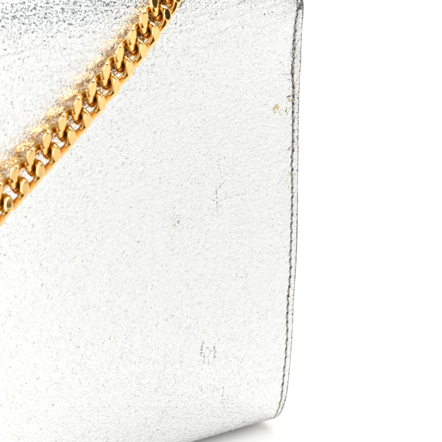 Metallic Calfskin Medium Classic Monogram Kate Satchel Platine