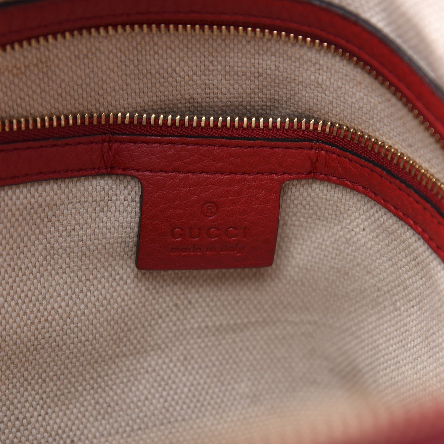 Gucci Pebbled Calfskin Large Soho Hobo Tabasco Red 8 of 11