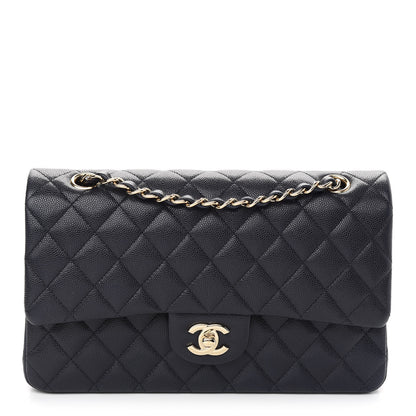 Chanel Caviar Quilted Medium Double Flap Navy 1 of 17