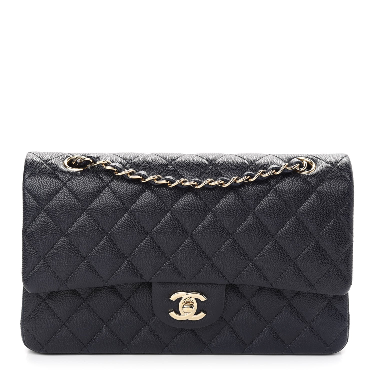 Chanel Caviar Quilted Medium Double Flap Navy 1 of 11