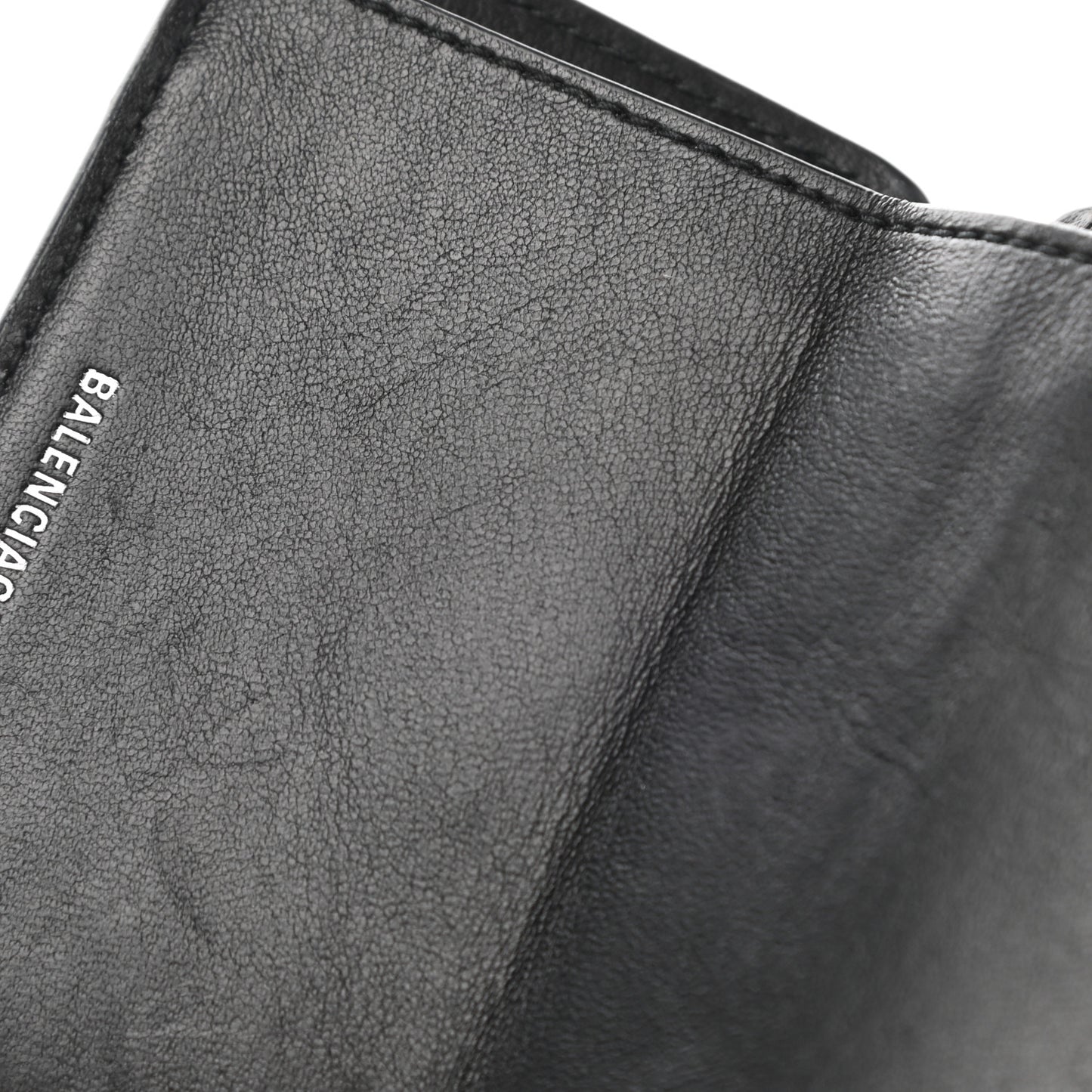 Calfskin Logo Mini Cash Wallet Black