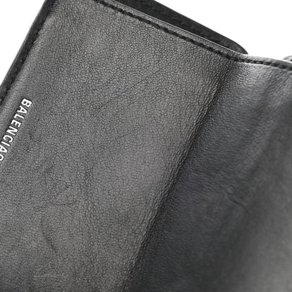 Balenciaga Calfskin Logo Mini Cash Wallet Black 10 of 11