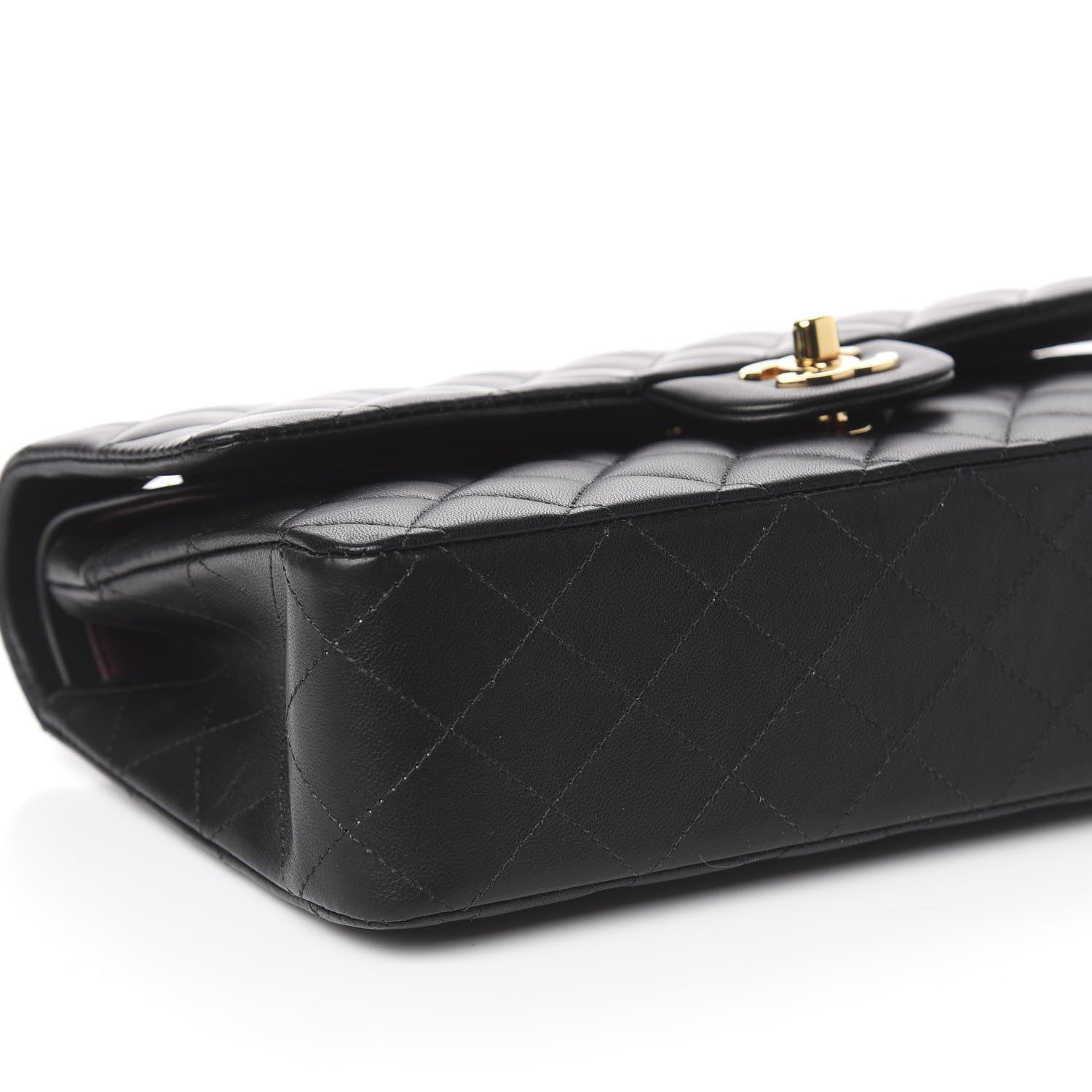 Chanel Lambskin Quilted Medium Double Flap Black 8 of 11