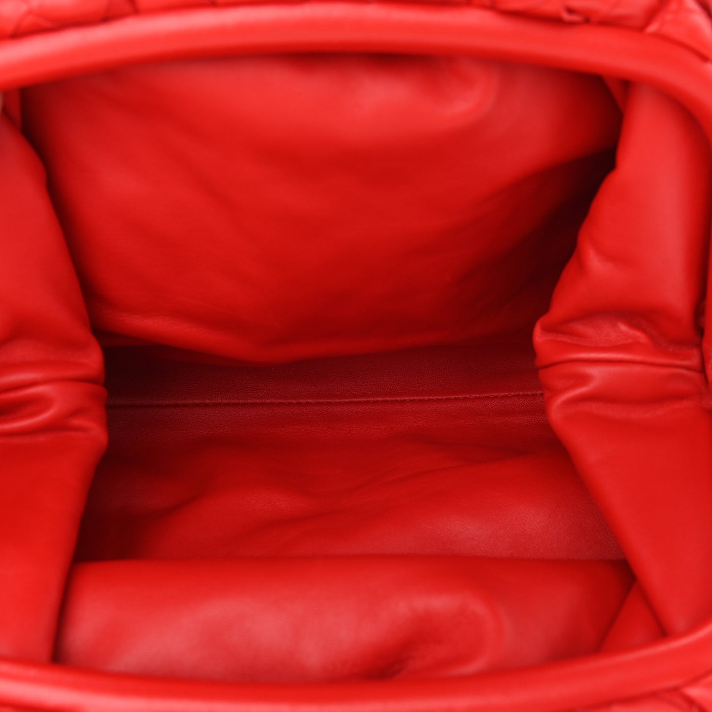 Nappa Maxi Intrecciato The Pouch Oversized Clutch Bright Red