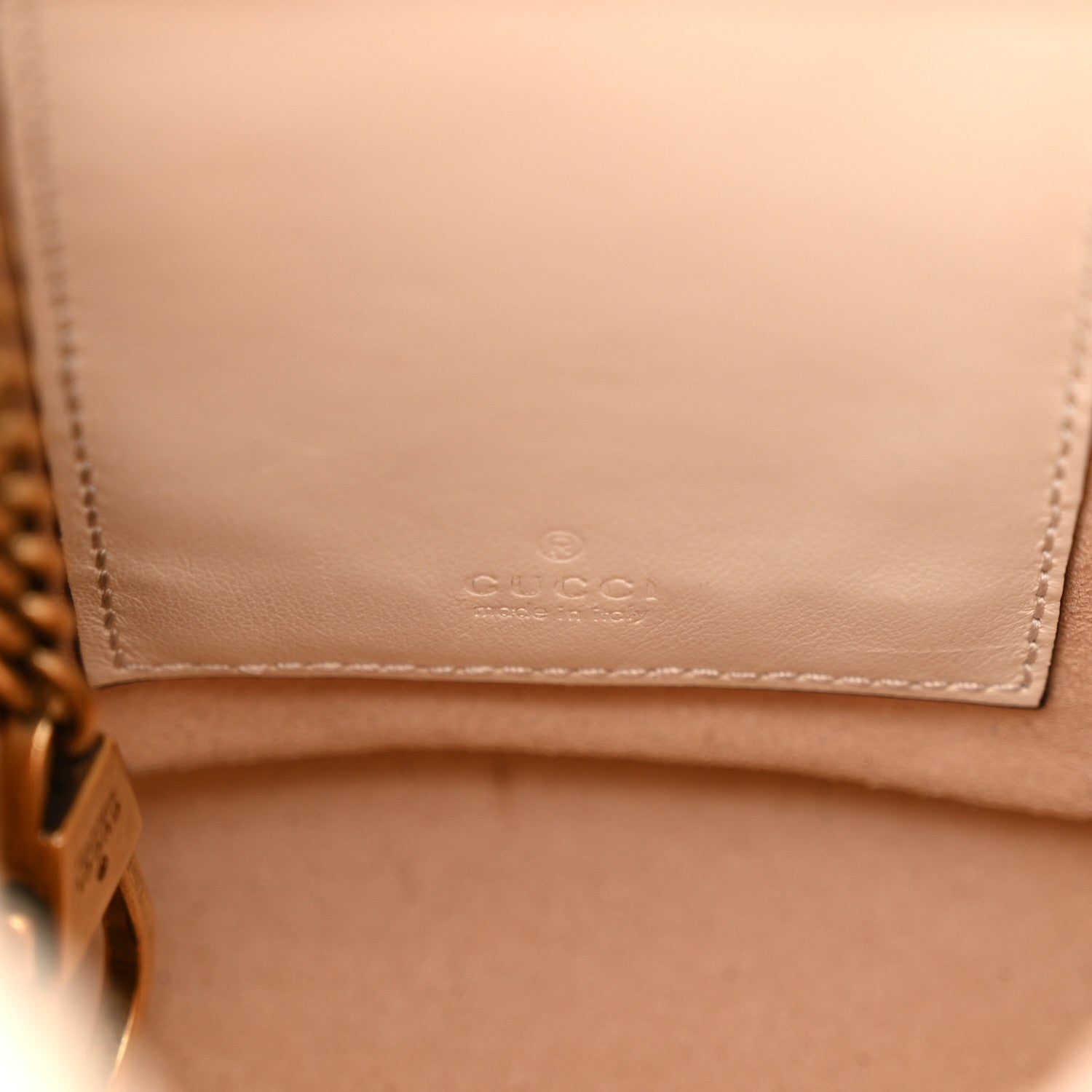 Gucci Calfskin Matelasse Mini GG Marmont 2.0 Bucket Bag White 6 of 14
