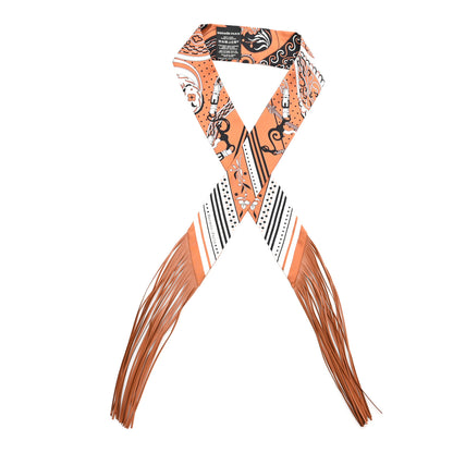 Hermes Silk Festival Des Amazones Bandana Fringed Barenia 1 of 4