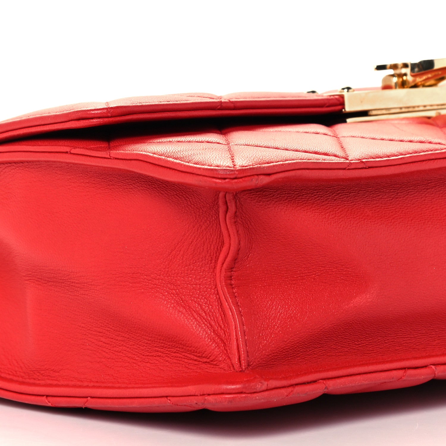 Chanel Lambskin Quilted Large Golden Class Flap Red 9 of 11