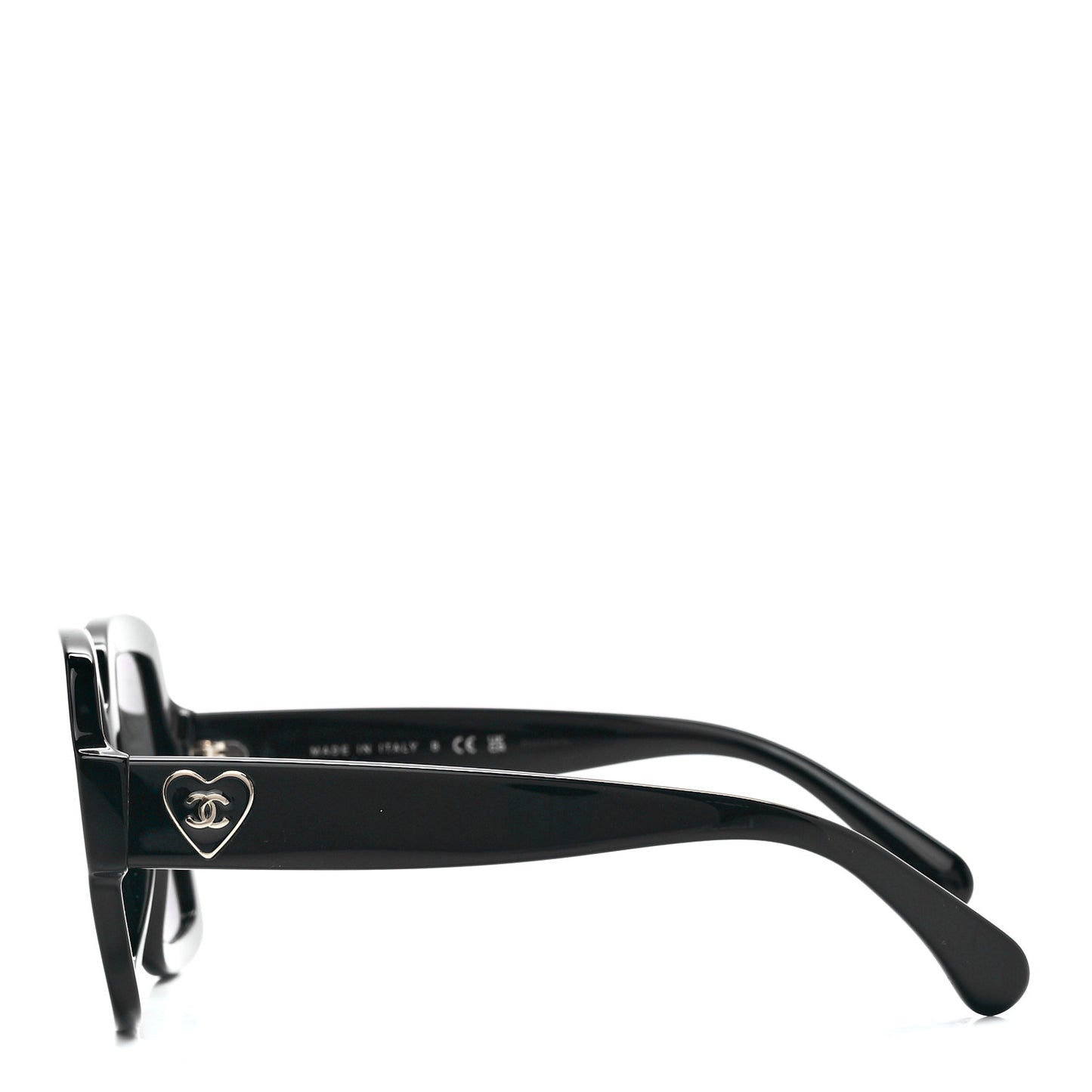 Acetate Square Heart Sunglasses 5479 Black