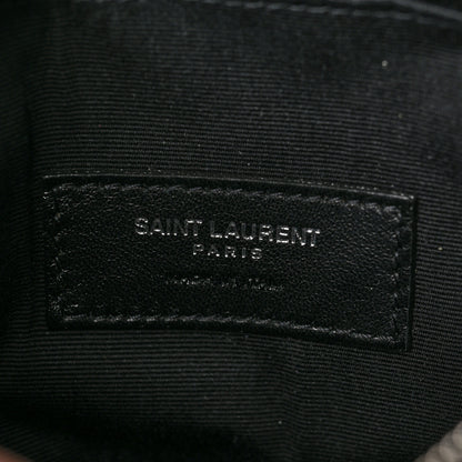 Saint Laurent Patent Grain De Poudre Matelasse Chevron Monogram Bill Pouch Neon Pink 6 of 6