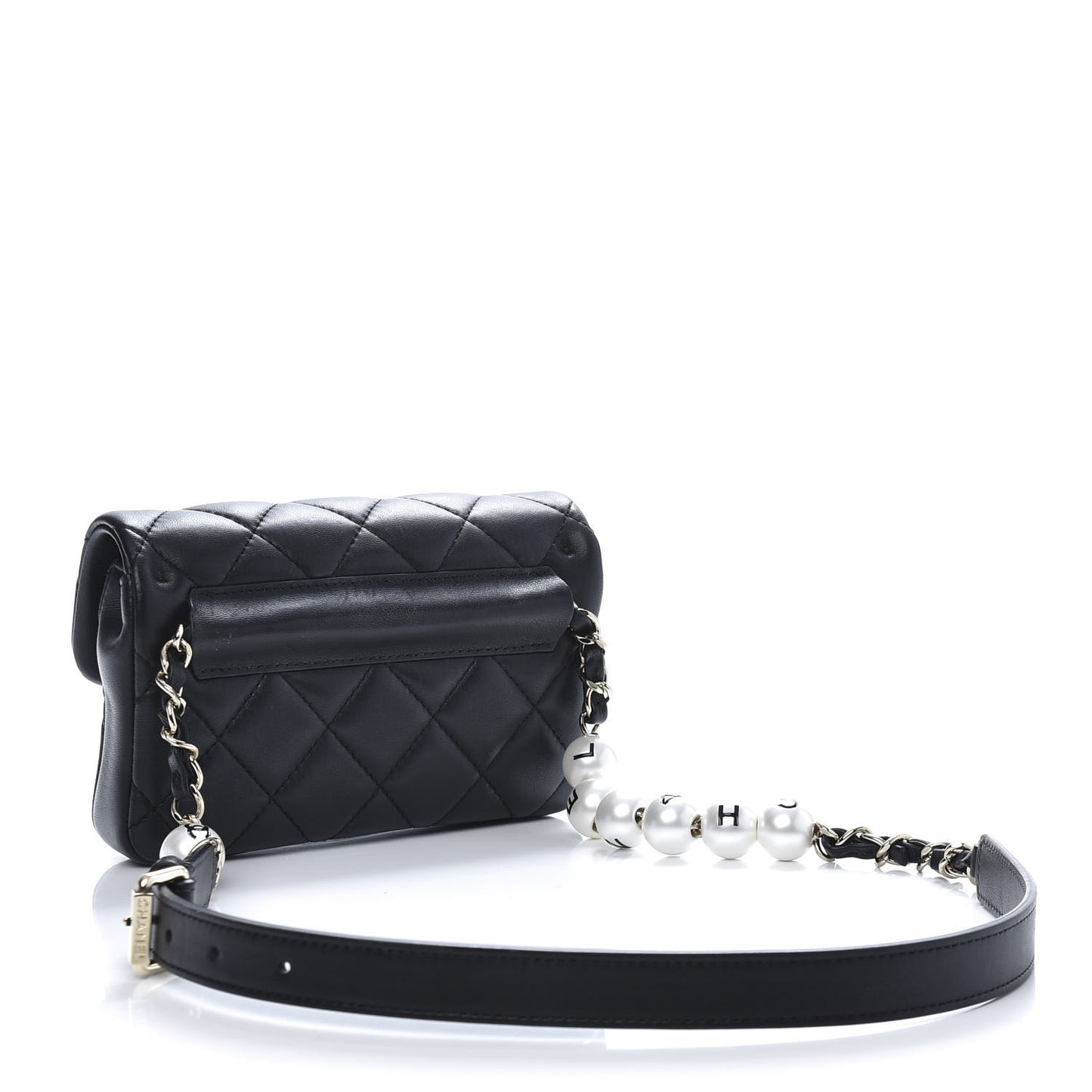 Lambskin Quilted Mini My Precious Waist Bag Black