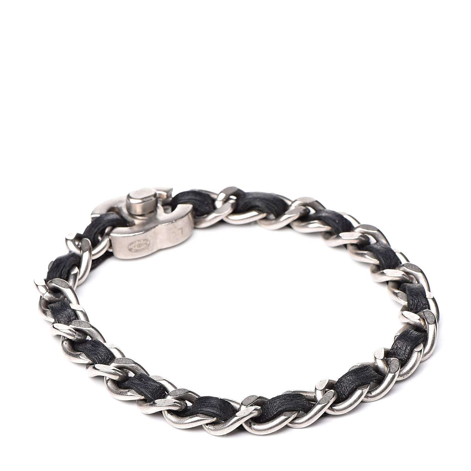 Chanel Lambskin CC Turnlock Chain Bracelet L Black 3 of 5