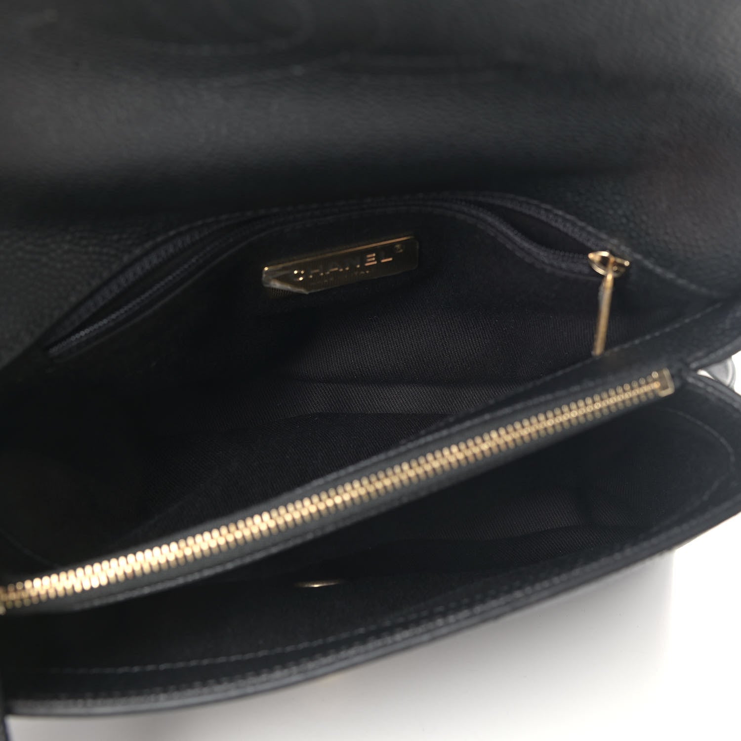 Chanel Grained Calfskin Small Stitched Flap Black 5 of 5