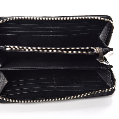Christian Dior Lambskin Cannage Lady Dior Zip Wallet Black 9 of 11