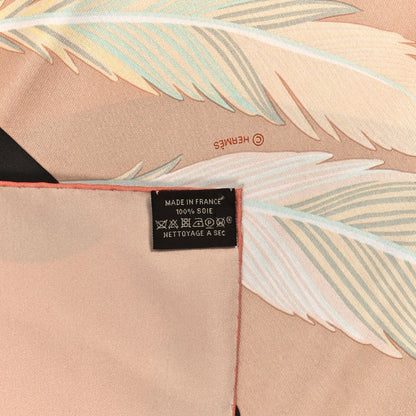 Hermes Silk Giant Toucans De Paradis Scarf 140 Rose Poudre Ebene Jaune Pale 3 of 3