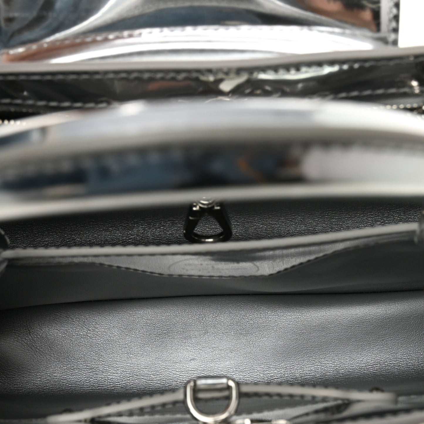 LV X YK Metallic Taurillon Brass Metal Dots Capucines BB Silver