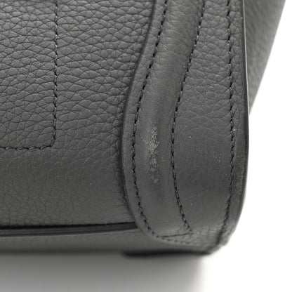 Celine Drummed Calfskin Nano Luggage Kohl 12 of 14