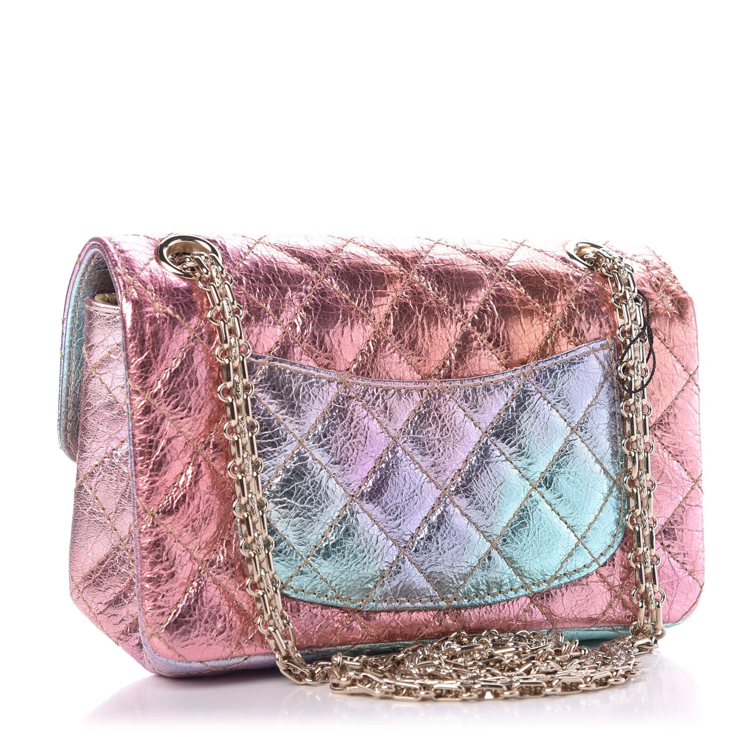 Chanel Metallic Goatskin Quilted Mini 2.55 Reissue Flap Multicolor 3 of 10