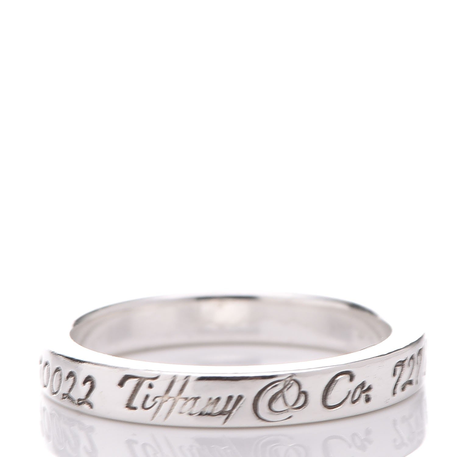 Tiffany Sterling Silver Notes Narrow Ring 48 4.25 6 of 8