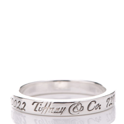 Tiffany Sterling Silver Notes Narrow Ring 48 4.25 6 of 8