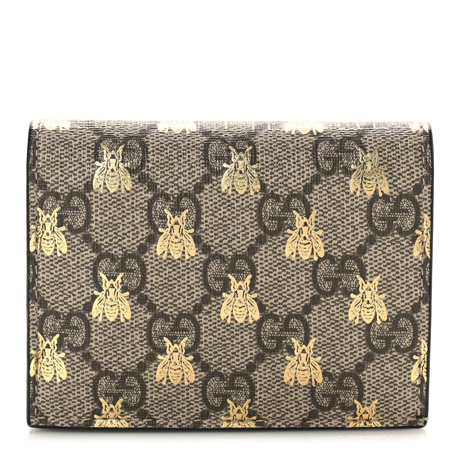 GG Supreme Monogram Bee Print Card Case