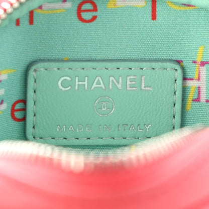Chanel Lambskin Quilted Zip Around Classic Coin Purse Coral 6 of 7