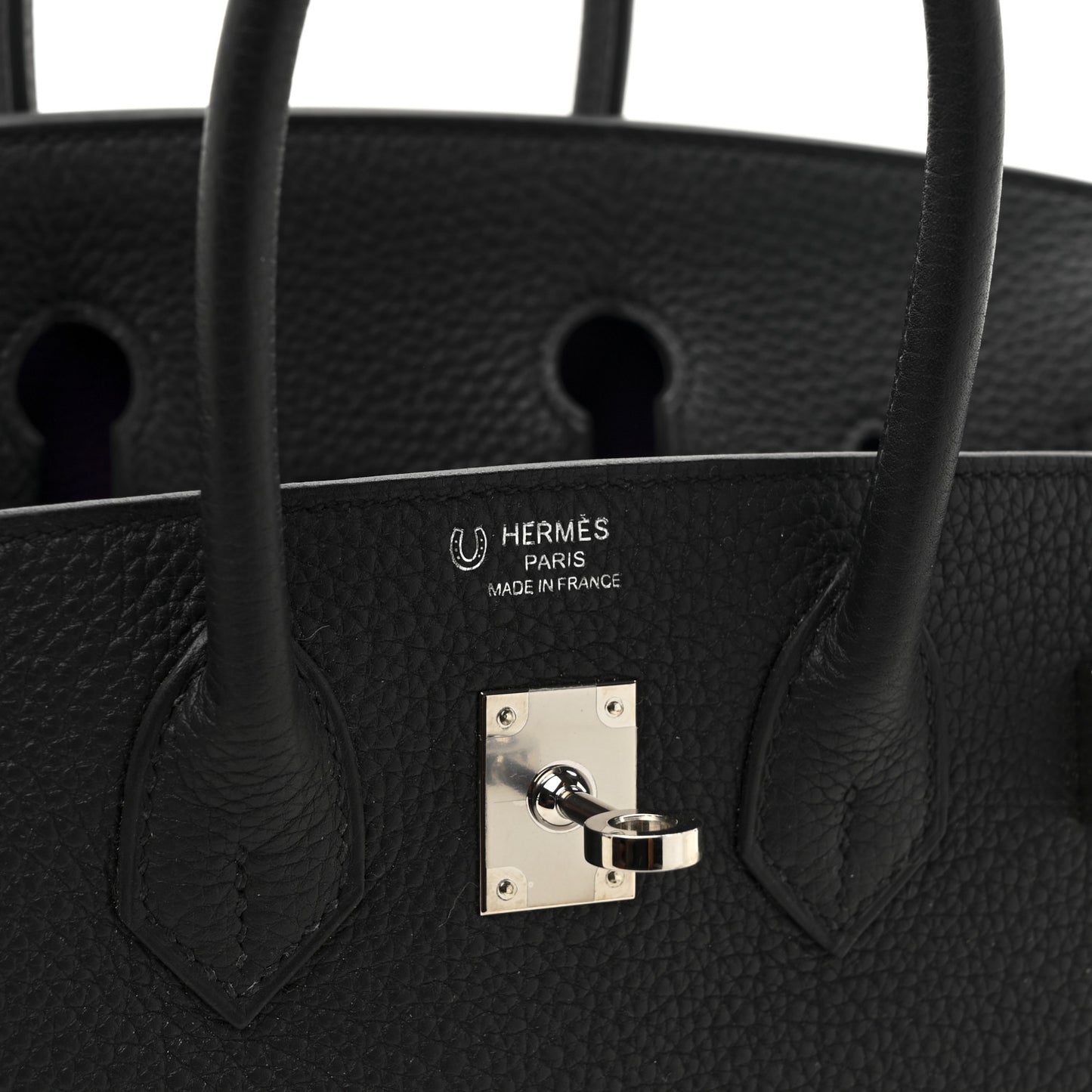 Togo Horseshoe Birkin 25 Black Anemone