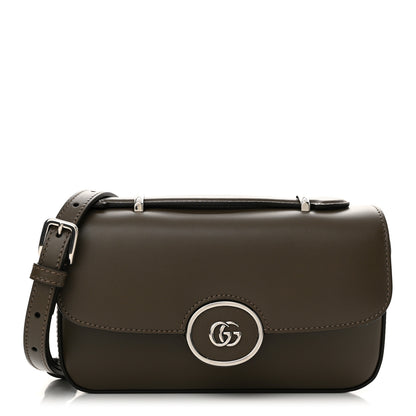 Gucci Senna Calfskin Petite GG Top Handle Shoulder Bag Brown 1 of 10
