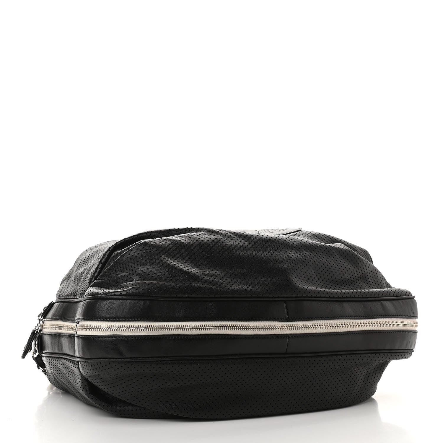 Chanel Lambskin Perforated Baseball Spirit Ligne Bag Black 3 of 8