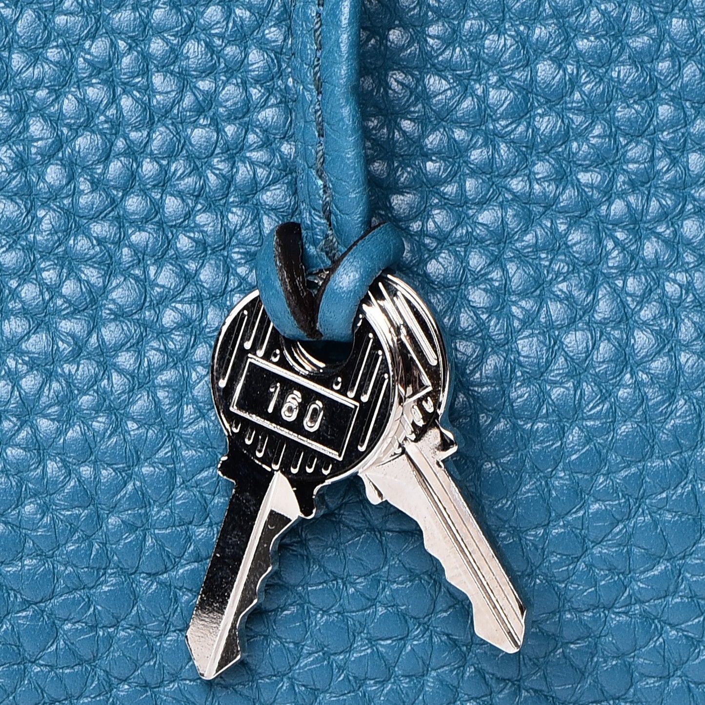 Taurillon Clemence Birkin 35 Bleu Izmir