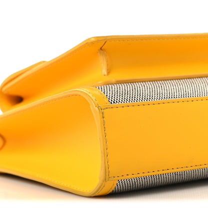 Burberry Canvas Smooth Calfskin Two Tone Mini Pocket Bag Deep Saffron 8 of 12