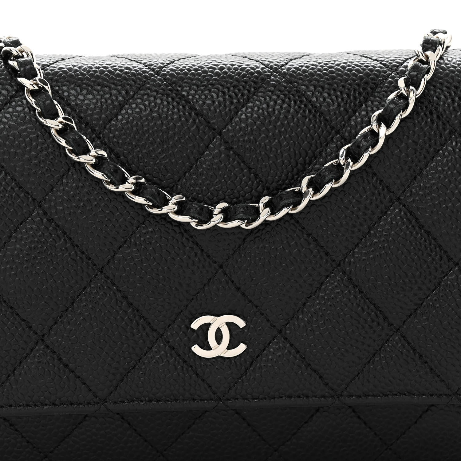 Chanel Caviar Quilted Wallet On Chain WOC Black 9 of 12
