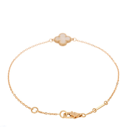 Van Cleef & Arpels 18K Yellow Gold Mother of Pearl Sweet Alhambra Bracelet 2 of 5