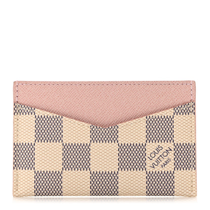 Louis Vuitton Damier Azur Daily Card Holder Rose Ballerine 1 of 7