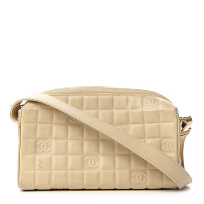 Chanel Lambskin Quilted CC Chocolate Bar Shoulder Bag Beige 1 of 15