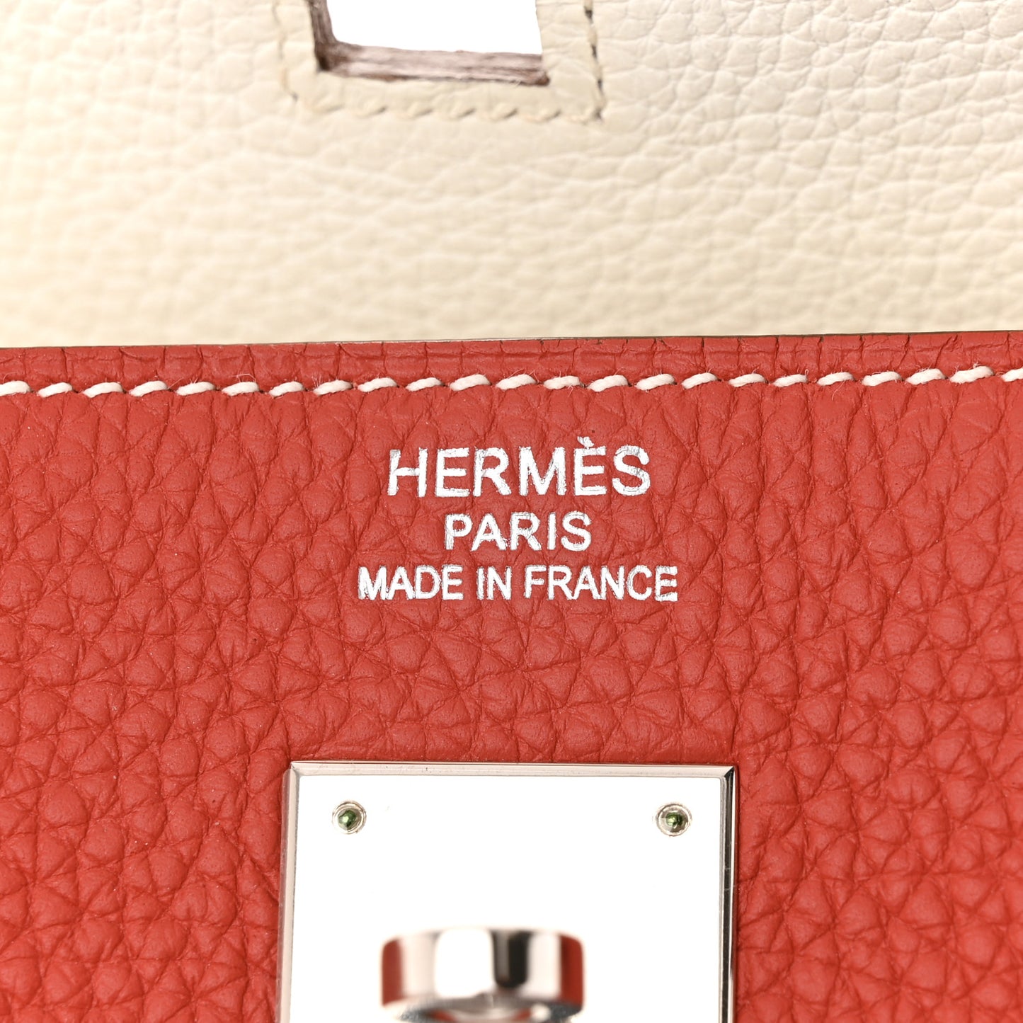 Togo Casaque Birkin 40 Sanguine White