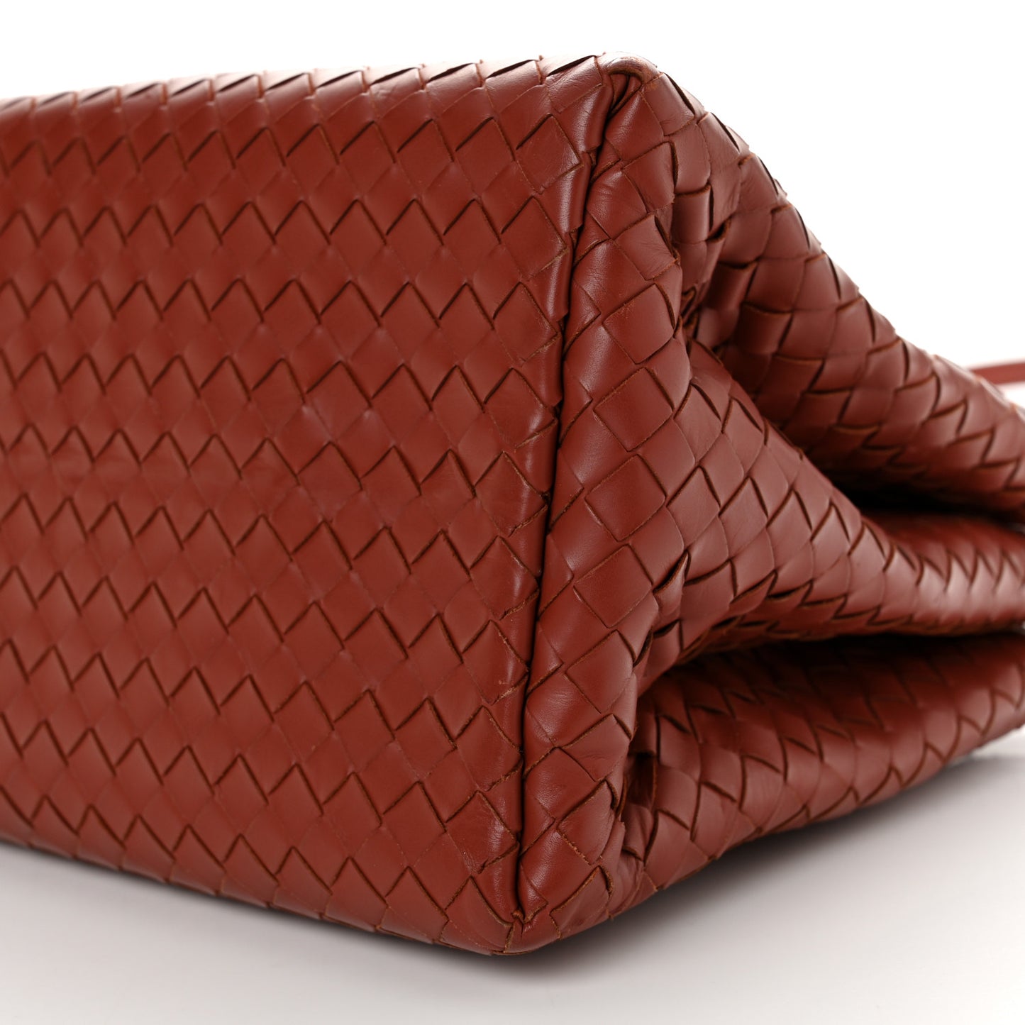Nappa Intrecciato Small Roma Tote Red