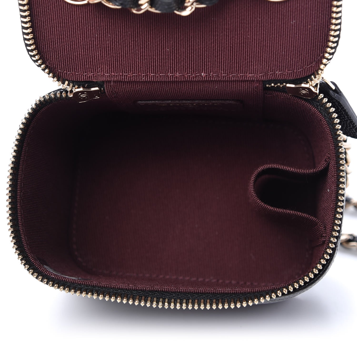Chanel Caviar Quilted Mini Vanity Case With Chain Black 5 of 10